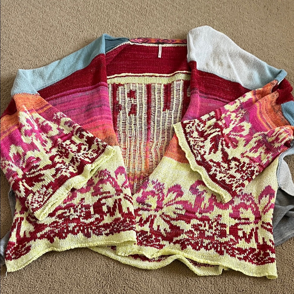 Free People Multicolor Knit Sweater